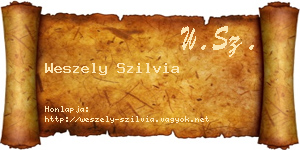 Weszely Szilvia névjegykártya