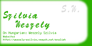 szilvia weszely business card